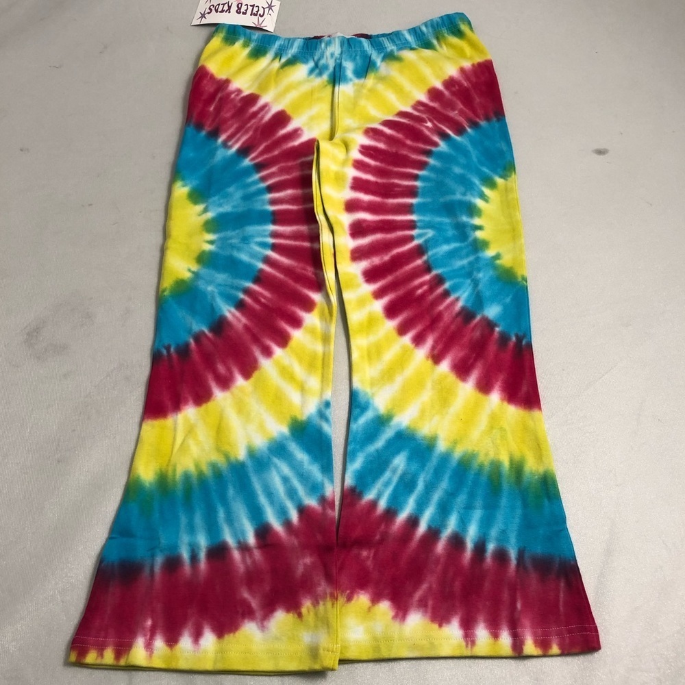 Celeb Kids tie dye rainbow cropped leggings 8